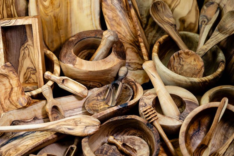 Rękodzieła z drzewa oliwnego z Majorki